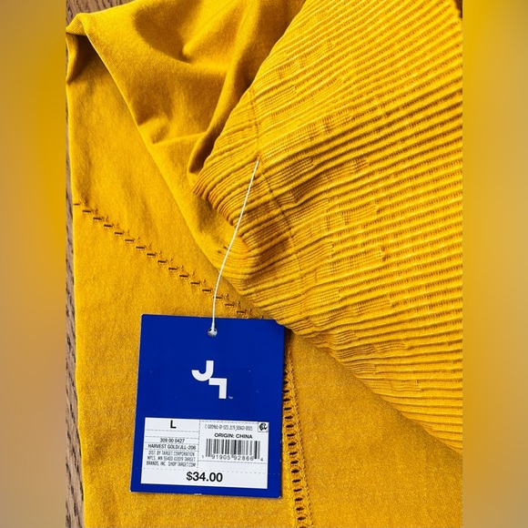 NWT. Joylab mustard yellow high waisted crop athletic leggings Size L - Picture 11 of 12